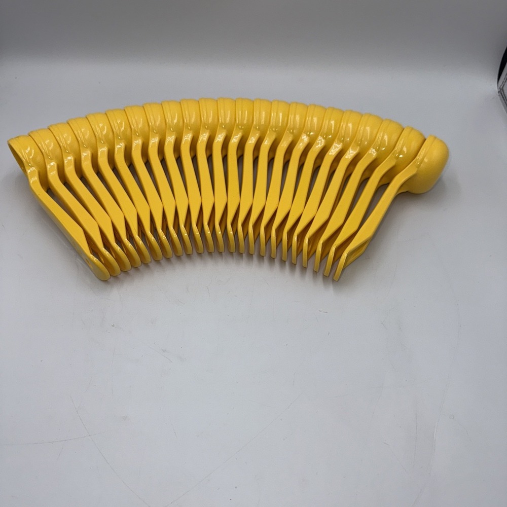 Carlisle #4921  1 Oz. / 30ml  Yellow Short Handle Portion Spoon Lot Of 23 Spoons